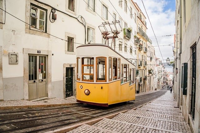 Straßenbahn Lissabon Portugal